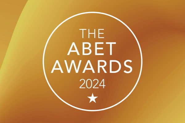 2024 ABET Awards logo on a golden background