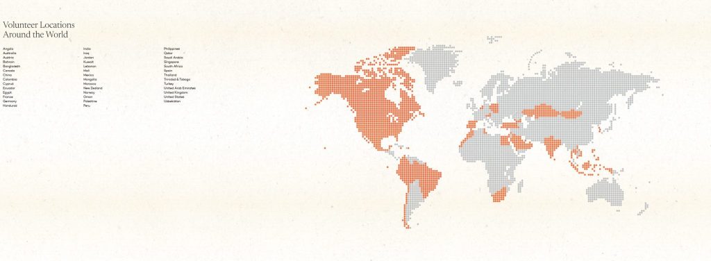 ABET volunteer locations around the world. 